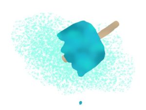 illustration material:食べかけのアイスキャンディー(half-eaten ice lolly)