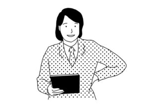 illustration material:教科書を持つ生徒/白黒(student with textbook/monochrome)