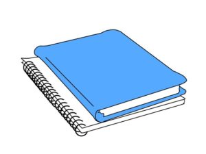 illustration material：一冊ずつの本とノート/カラー(A book and a notebook/color)