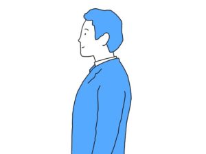 illustration material:左を向く生徒/カラー(student facing left/color)