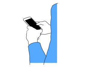illustration material：スマホを操作する生徒の手元/カラー(Hand of a student operating a smartphone/color)